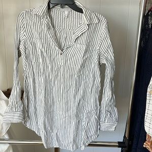 Liz Lange Maternity for Target Blue and White Striped Shirt - Size Small